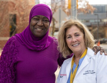 Sandra Johnson, a patient who’s suffered because of prior authorization delays, and Catherine Trillo, a registered nurse