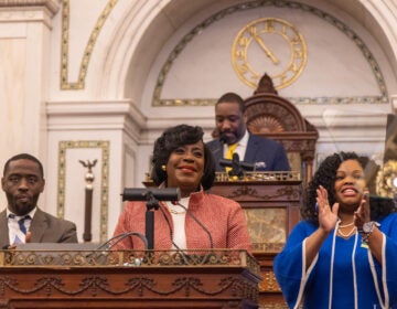 Cherelle Parker delivering her speech