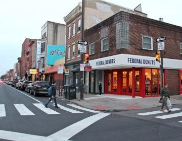 A new Federal Donuts recently opened on South Street at Sixth Street. (Emma Lee/WHYY)