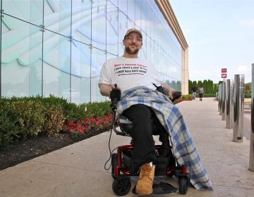 Kevin Roster makes a last visit to the Parx Casino in Bensalem before leaving for California, where law allows terminally ill patients to end their lives with medical assistance. (Emma Lee/WHYY)