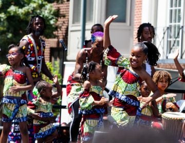 African heritage dancers perform at Philadelphia's Odunde Festival.