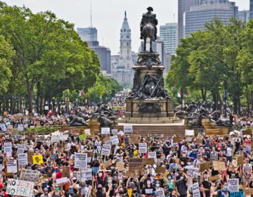 Protesters take over the Benjamin Franklin Parkway