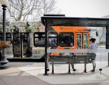 A Tiger Transit electric but stops on Nassau Street