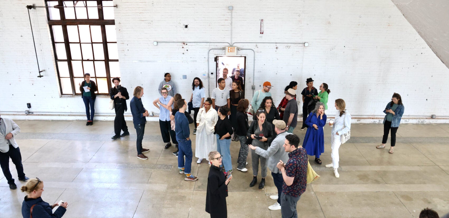 Guests file into the open space that was once the Philadelphia Electric Company Susquehanna substation