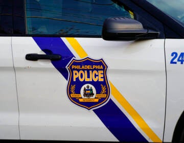 A close-up of a police car.