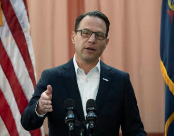 Pennsylvania Democratic Gov. Josh Shapiro speaks during a news conference in Philadelphia