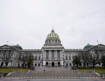 The Pa. State Capitol seen from the distance