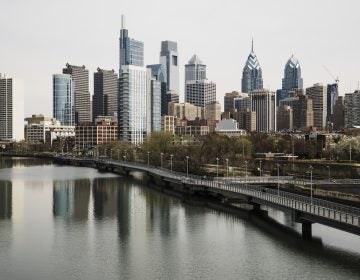 The Philly skyline along the Schuylkill River.