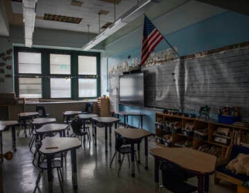 View of an empty classroom