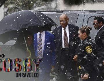 Bill Cosby, center, arrives for jury selection in his sexual assault retrial at the Montgomery County Courthouse, Monday, April 2, 2018, in Norristown, Pa. (AP Photo/Corey Perrine)