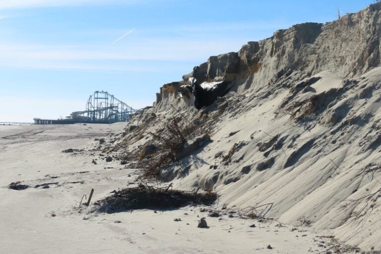 beach with an eroded dune