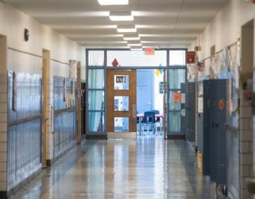 A hallway in an elementary school