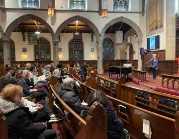 Community members gather at the First United Methodist Church of Germantown for education equity