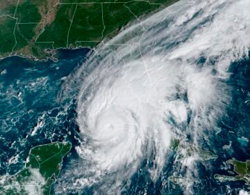 Satellite image of a hurricane