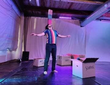 Joseph Ahmed rehearses his solo show ''Half Magic,'' about unpacking his mixed-race childhood, at the Fidget Space, one of the stages of the Cannonball Festiva