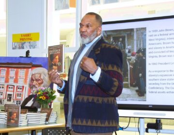 Kevin Douglass Greene addressing students