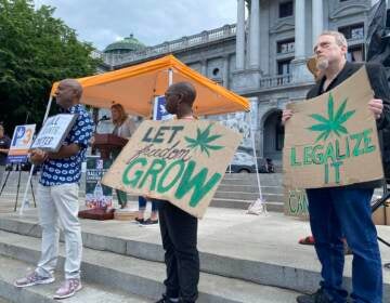 Outside the state Capitol in Harrisburg