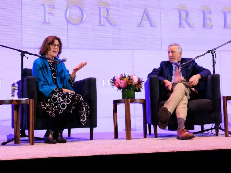 (Marty Moss-Coane and Dave Davies at the National Constitution Center for a Radio Times celebration event)