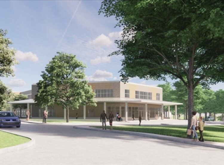 A rendering of the upcoming health center