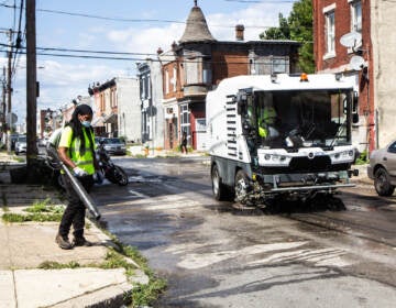 Philadelphia’s Streets Department demonstrate their mechanical street and sidewalk sweepers