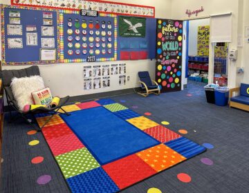 Philly teacher Rachael Grobman decorates her second grade classroom.