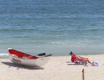 People relaxing on the beach.