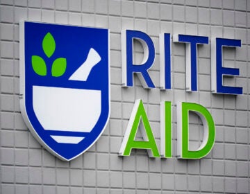 A sign of Rite Aid on its store in Pittsburgh