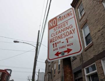 sign for street cleaning