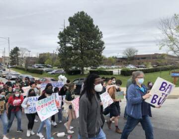 Over 100 people gathered for the rally in the City of Chester in response to the county's new contract with Covanta. (Emily Rizzo/WHYY)