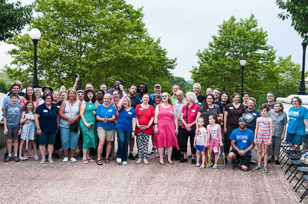 Towamencin residents gathered on July 1, posing for a photo