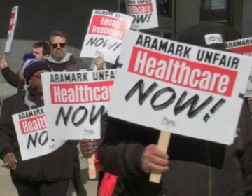 Aramark workers at Philadelphia's Wells Fargo Center are hitting the picket line.