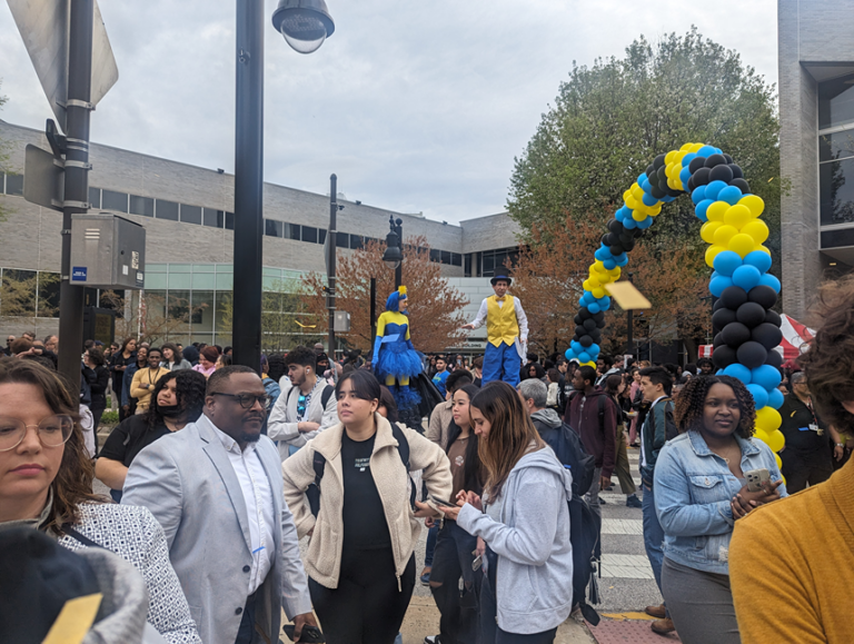 Community College of Philadelphia event celebrating a rebrand