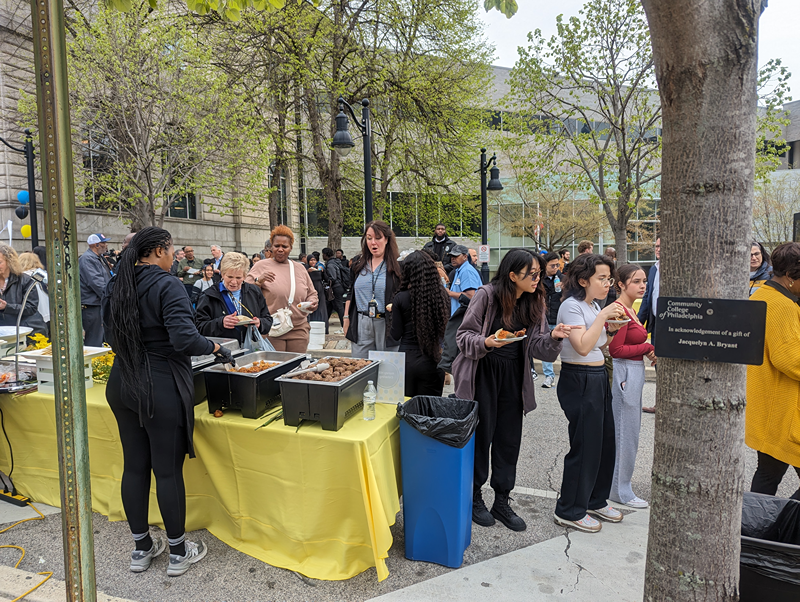 Community College of Philadelphia event celebrating a rebrand