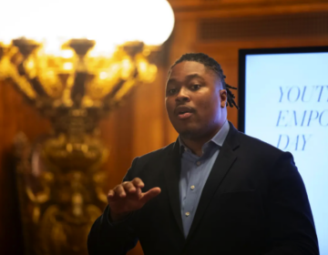 Malcolm Kenyatta speaking at an event in the Capitol building